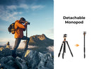K&F Concept 67.3" Aluminum Tripod with Monopod and Ball Head