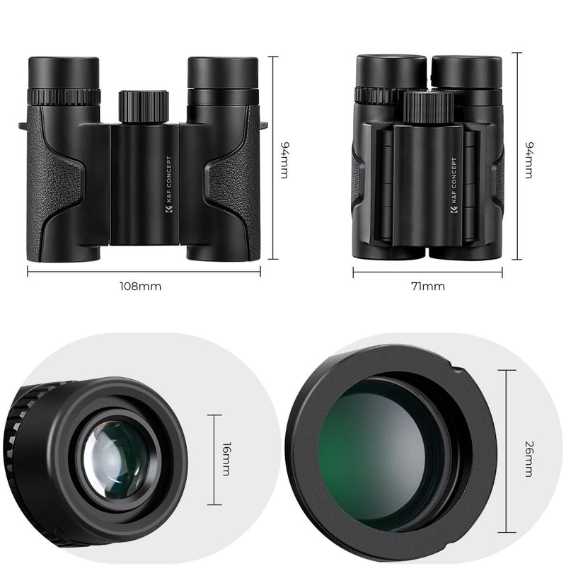 K&F Concept 8x21 Compact HD Binoculars (Black)