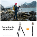 K&F Concept B234A1 Aluminum Professional Ball Head Tripod with Monopod