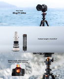 K&F Concept 64" Carbon Fiber Lightweight Travel Tripod