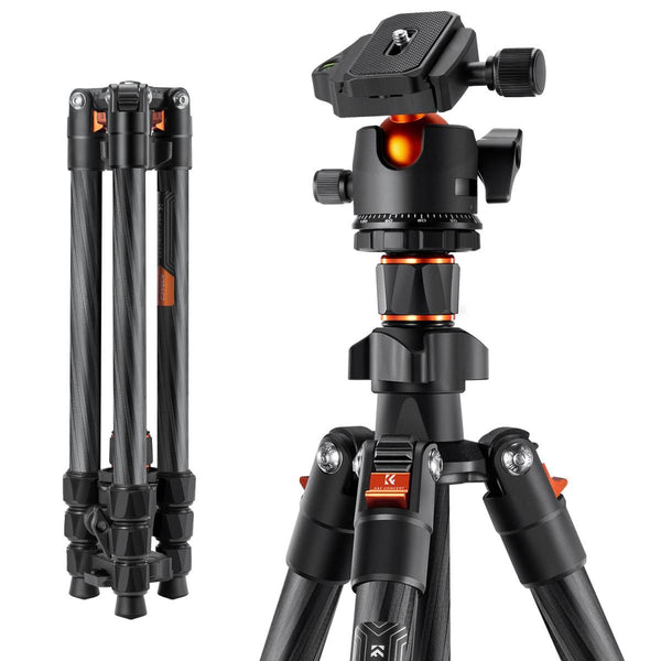 K&F Concept 64" Carbon Fiber Lightweight Travel Tripod