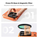 K&F Concept 49mm Clip-On NANO-K Series Magnetic CPL Filter Kit for iPhone Series