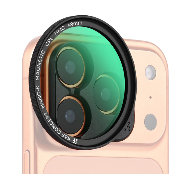 K&F Concept 49mm Clip-On NANO-K Series Magnetic CPL Filter Kit for iPhone Series