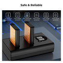 K&F Concept DB-110/Li-90B/Li-92B Dual Camera Battery and Charger Set