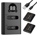 K&F Concept DB-110/Li-90B/Li-92B Dual Camera Battery and Charger Set