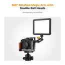 K&F Concept Ms14 Magic Arm with Dual Ball Heads (1/4" Screw)