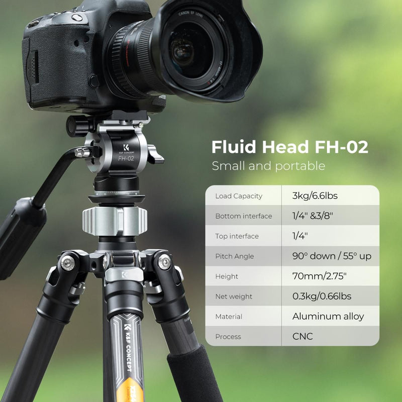 K&F Concept  FH-02 Tripod Ball Head with Handle