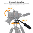 K&F Concept  FH-02 Tripod Ball Head with Handle