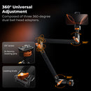 K&F Concept MS63 22-inch Magic Arm with Super Clamp & Phone Mount (1kg Load)