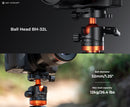 K&F Concept 32mm 360 Degree Rotating Metal Tripod Ball Head