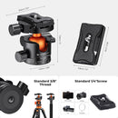K&F Concept 32mm 360 Degree Rotating Metal Tripod Ball Head