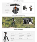 K&F Concept 52cm Mini Desktop Tripod