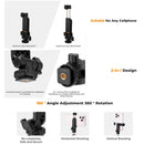 K&F Concept Dual Cold Shoe Phone Clip with Angle Adjustment