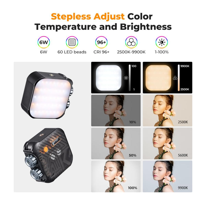 K&F Concept RGB Full Color Portable Photography Light (Black)