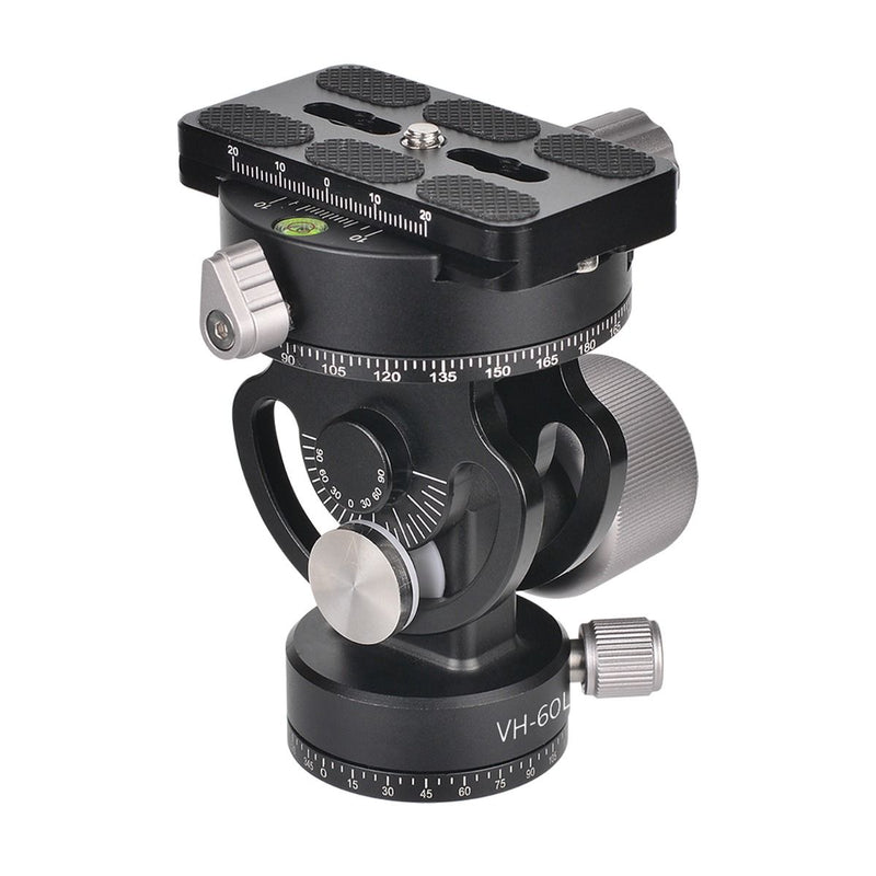 K&F Concept  VH-60L Double Panoramic Design Aluminum Alloy Tripod Ball Head