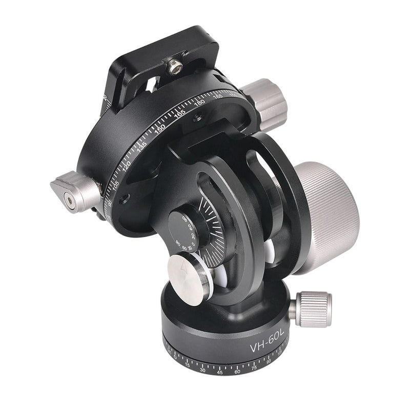 K&F Concept  VH-60L Double Panoramic Design Aluminum Alloy Tripod Ball Head