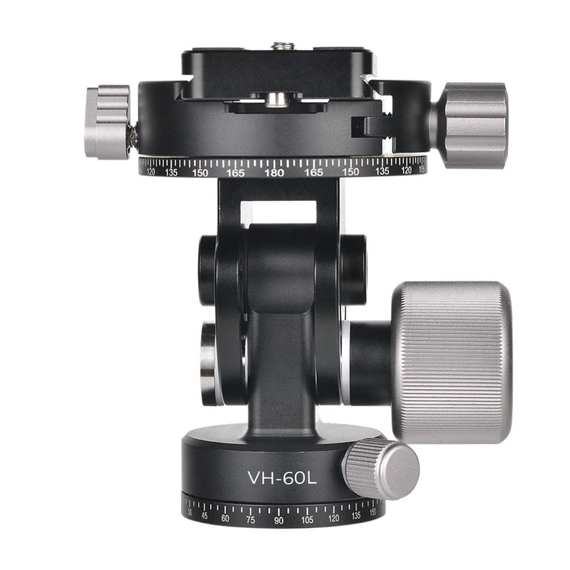K&F Concept  VH-60L Double Panoramic Design Aluminum Alloy Tripod Ball Head