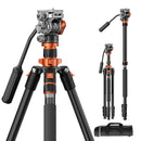K&F Concept 83" Aluminum Video Tripod with Fluid Head