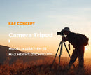 K&F Concept 83" Aluminum Video Tripod with Fluid Head