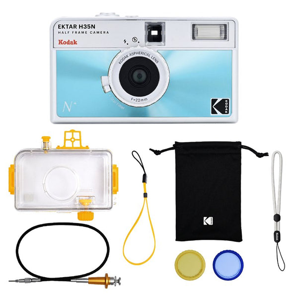 Kodak Ektar H35N Half Frame Camera Premium Kit (Glazed Blue)