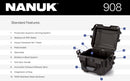Nanuk 908 Case with Padded Divider (Lime)