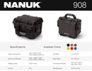 Nanuk 908 Case with Padded Divider (Orange)