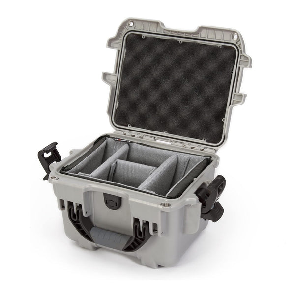 Nanuk 908 Case with Padded Divider (Silver)