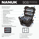 Nanuk 908 Case with Lid Organiser and Padded Divider (Graphite)