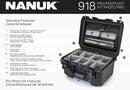 Nanuk 918 Case with Lid Organizer and Padded Divider (Black)