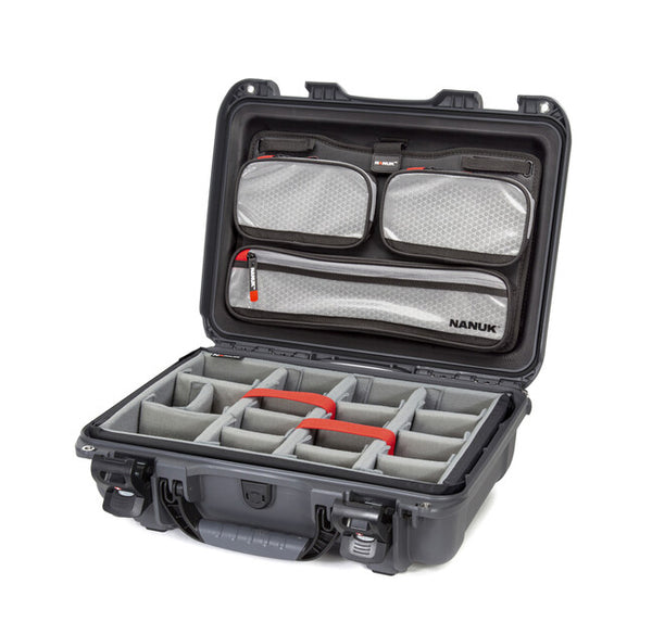 Nanuk 923 Case with Lid Organiser and Padded Divider (Graphite)