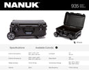 NANUK-R 935 Case with Padded Divider / Lid Organiser & Heavy Duty Wheels (Black)