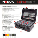 Nanuk 940 Pro Photo Case with Lid Organiser and Padded Divider (Yellow)