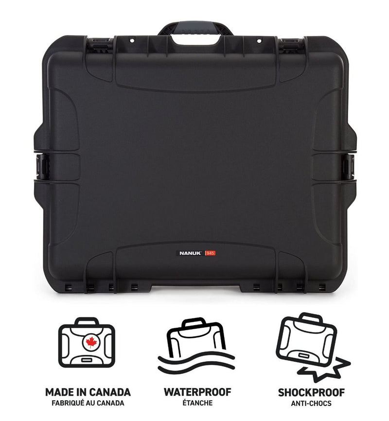 Nanuk 945 Case with EMS Lid Organiser / Padded Divider Kit (Black)