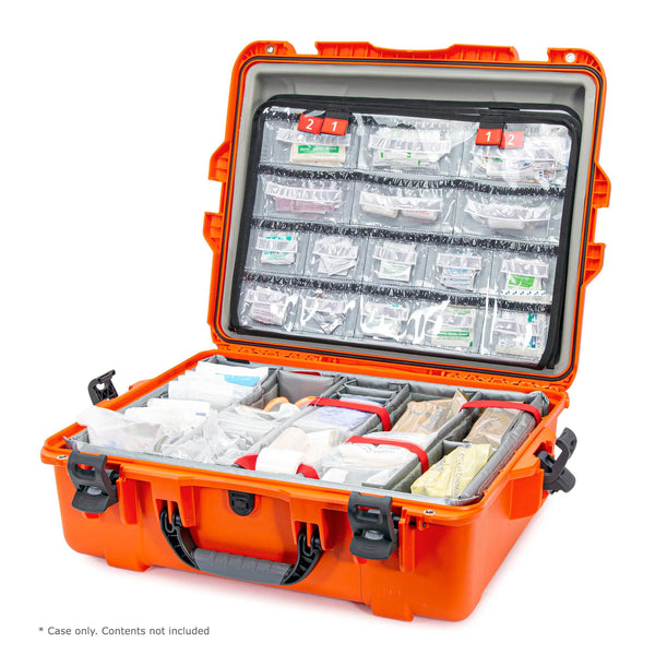 Nanuk 945 Case with EMS Lid Organiser / Padded Divider Kit (Orange)