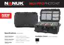 Nanuk 963 Pro Photo Case with Padded Divider and Lid Organiser (Black)