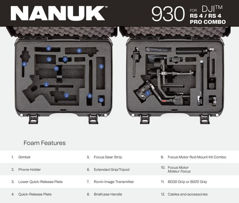 Nanuk 930 Case for DJI RS 4 / RS 4 Pro Combo (Orange)
