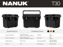 Nanuk T30 Top Loader Case with Padded Divider (Orange)