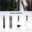 Neewer 63" Carbon Fiber Travel Tripod with 360° Panorama Ball Head