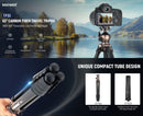 Neewer 63" Carbon Fiber Travel Tripod with 360° Panorama Ball Head
