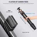 Neewer 63" Carbon Fiber Travel Tripod with 360° Panorama Ball Head