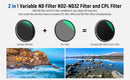 Neewer 82mm MRC HD VND Filter ND2-ND32 & CPL