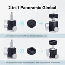 PhotoGear Mini 360° Panoramic Ball Head with 1/4" Screw & Cold-Shoe Mount