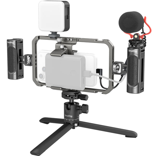 SmallRig All-in-One Video Kit For Smartphone Creators with Audio and Lighting System 3384D