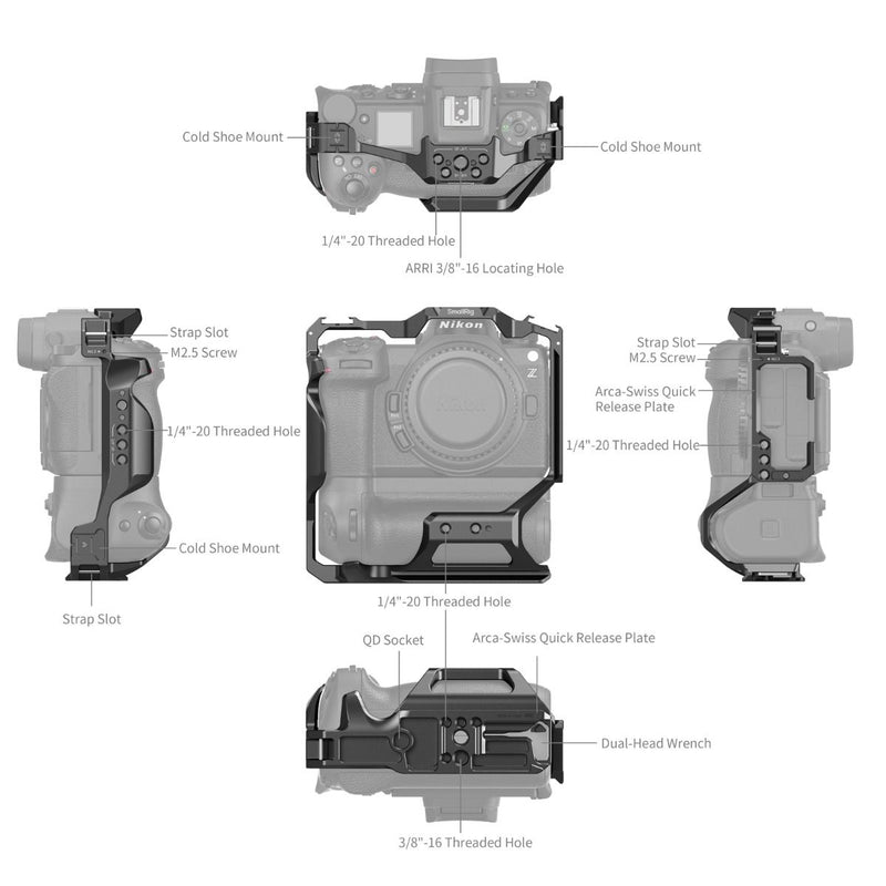 SmallRig Cage for Nikon Z 6III with MB-N14 Vertical Grip 4524