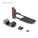 SmallRig L-Shape Mount Plate with Wooden Handle for FUJIFILM X-M5 (Black) 5260