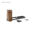 SmallRig L-Shaped Mount Plate with Wooden Handle for FUJIFILM X half (Charcoal Silver) 5394