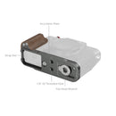 SmallRig L-Shaped Mount Plate with Wooden Handle for FUJIFILM X-T30 / X-T30 II / X-T30 III (Charcoal Silver) 5668