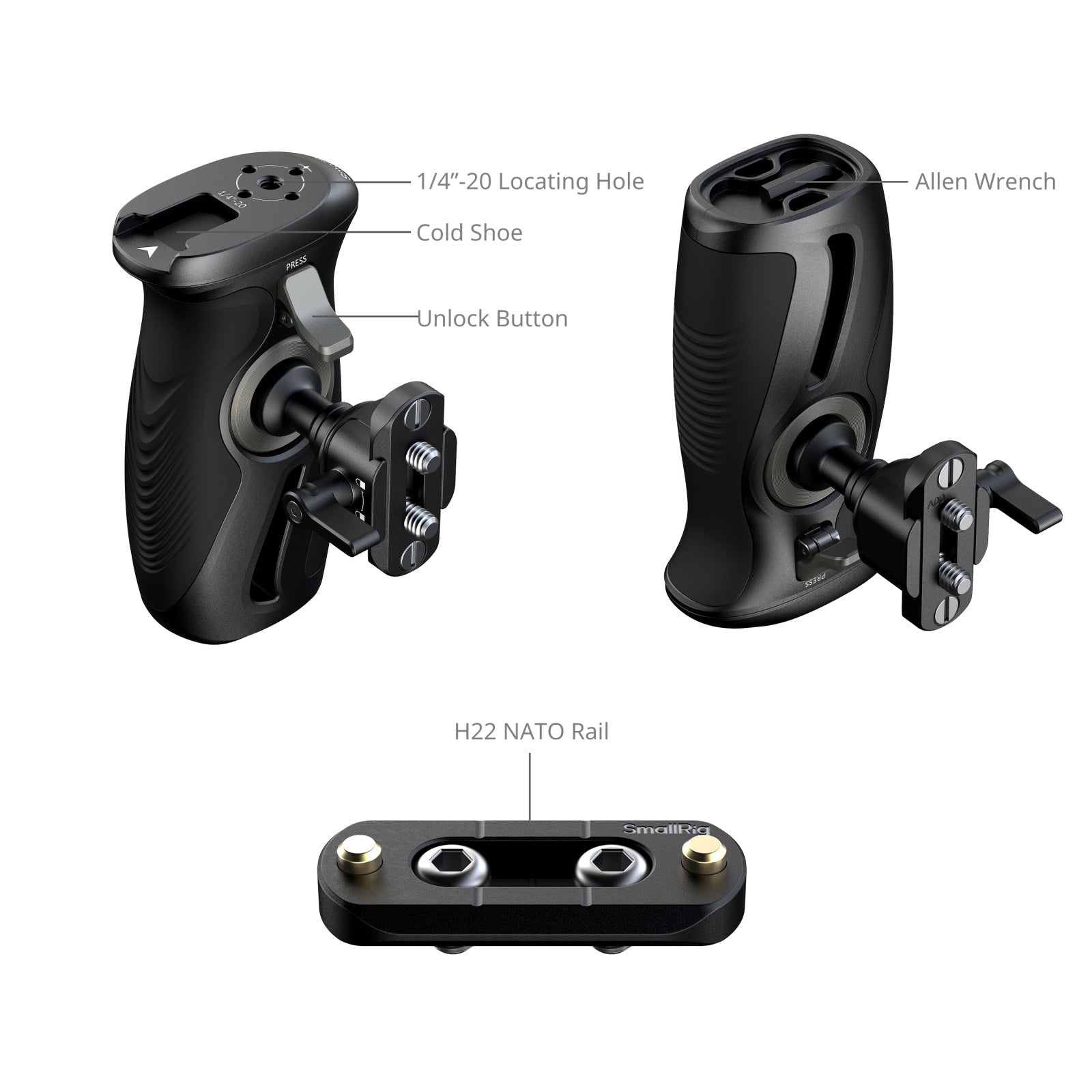 SmallRig Rotating Side Handle with NATO Clamp 5160