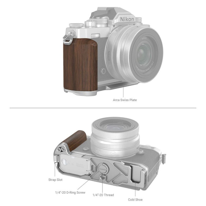 SmallRig Wooden L-Shape Grip for Nikon Z fc (Sliver) 4803