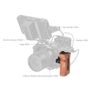 SmallRig Wooden Side Handle with 1/4"-20 Screws HSN2093D